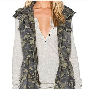 Anthropologie Camo vest by Velvet by Spencer